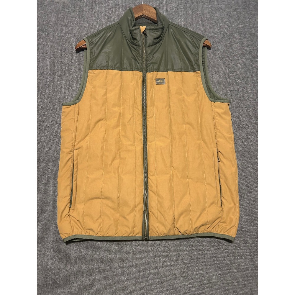 Texas standard puffer vest full zip mens outdoors brown green read